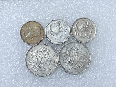 第一海外回流一元起拍收藏 散集专场  第286期 - 马耳他硬币 5枚