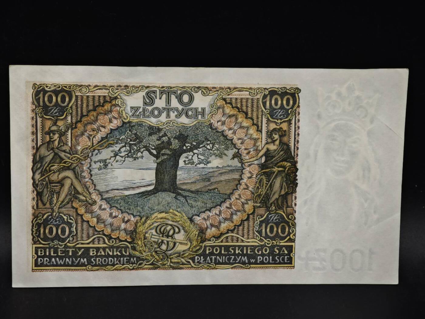 【淘币小摊】限时拍第八百四十二拍  纸币场  满百包邮可预留两周  周一统一发货  波兰1934年100兹罗提纸币【有折】