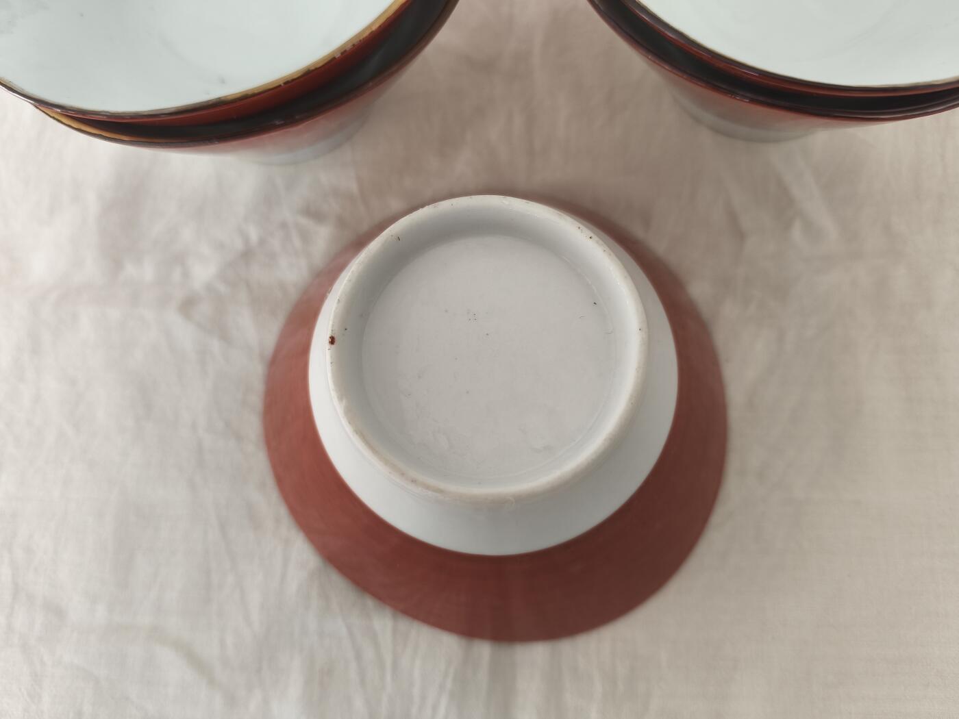 海外回流精品专场1.11 梅花图案三角形型小碗五只