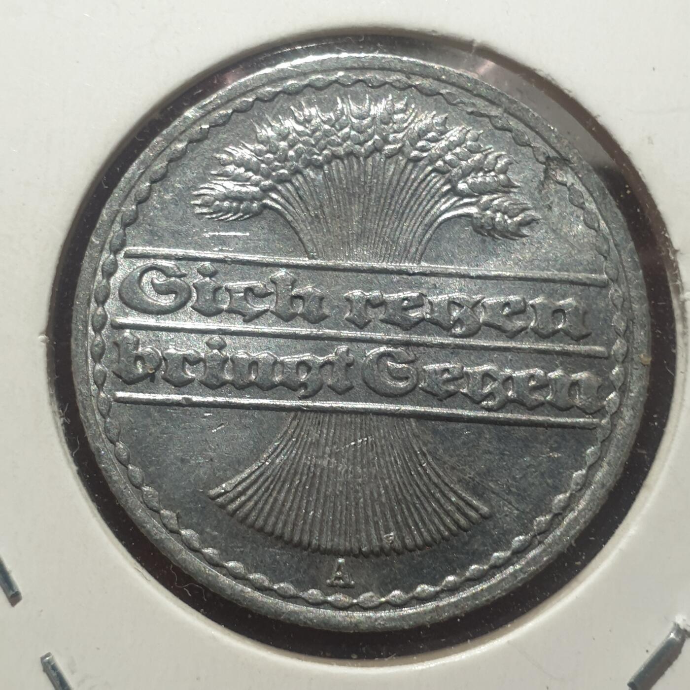 时间错勿拍勿拍 德国1921年50芬尼