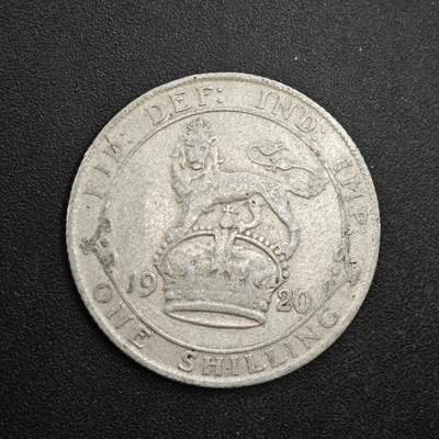 【淘币小摊】限时拍第八百四十拍  散币银币场  满百包邮可预留两周  周一统一发货  - 英国1920年乔治五世一先令银币参考银价89