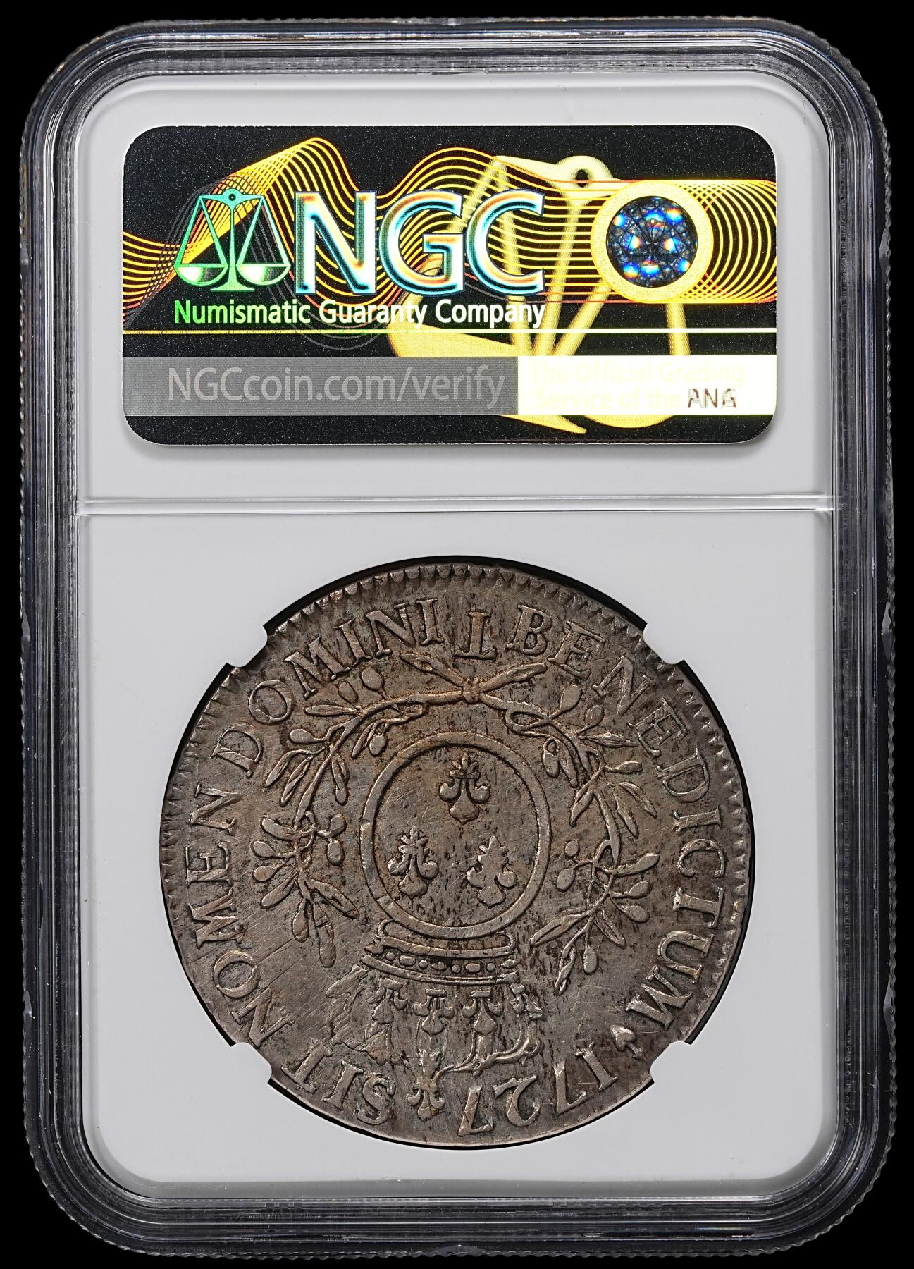 修遠堂世界钱币第一百期 NGC XFD 1727年法国埃居大银币 T厂铭