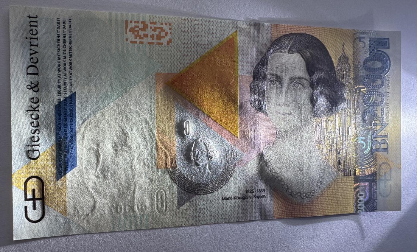 2026第1场（总第228期）：精品测试钞、外钞、塑料钞、连体钞综合场 捷德G&D“玛丽·普鲁士公主”多重防伪测试钞UNC