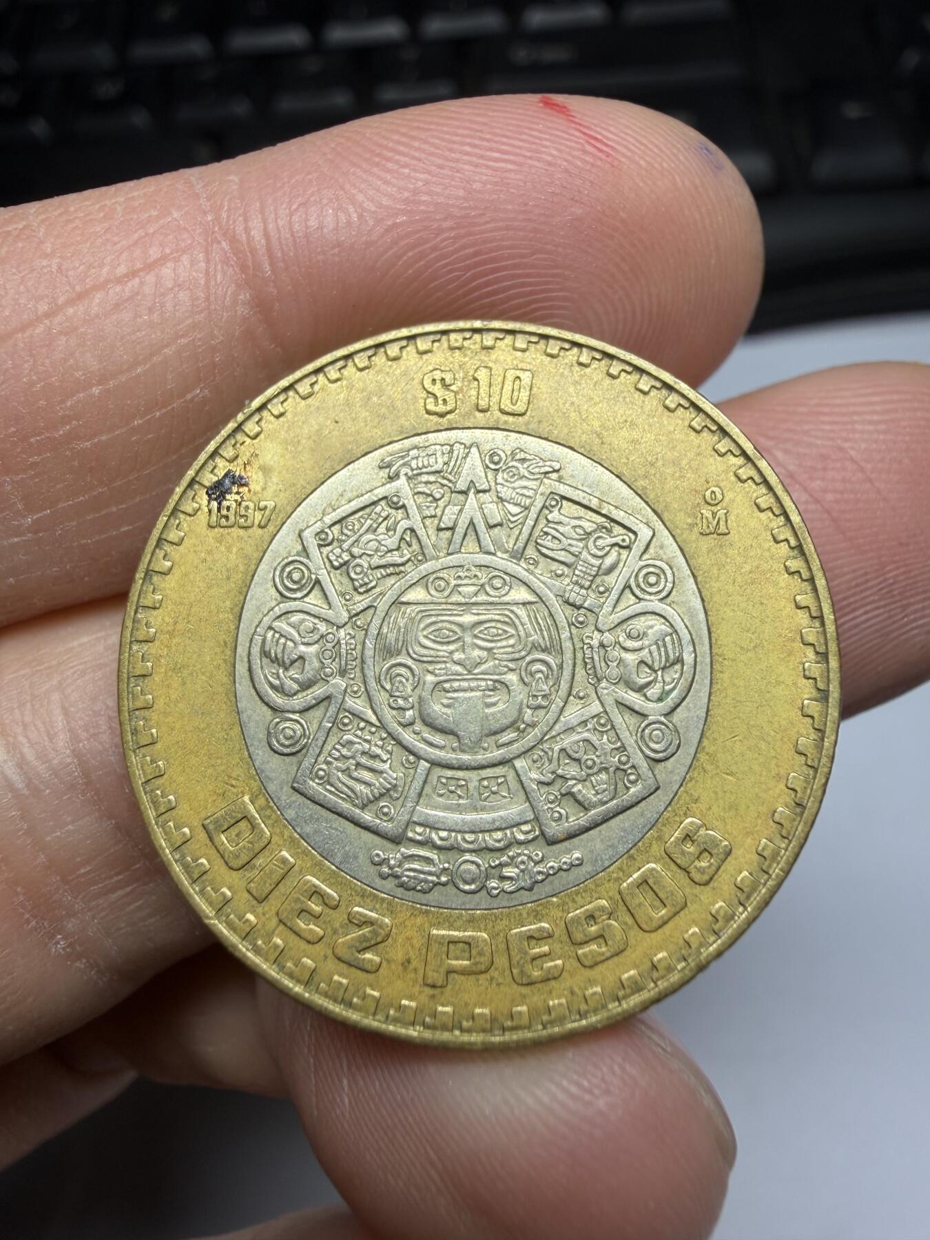 2026年集古藏今外币拍卖第一期-第2场—（总第299拍），可以寄存60天，满160元包邮。 1997年墨西哥10比索