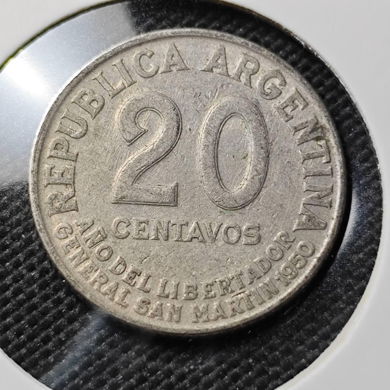 KK钱币收藏小铺  第385期  2月预留时间 周末发货  阿根廷20分纪念币