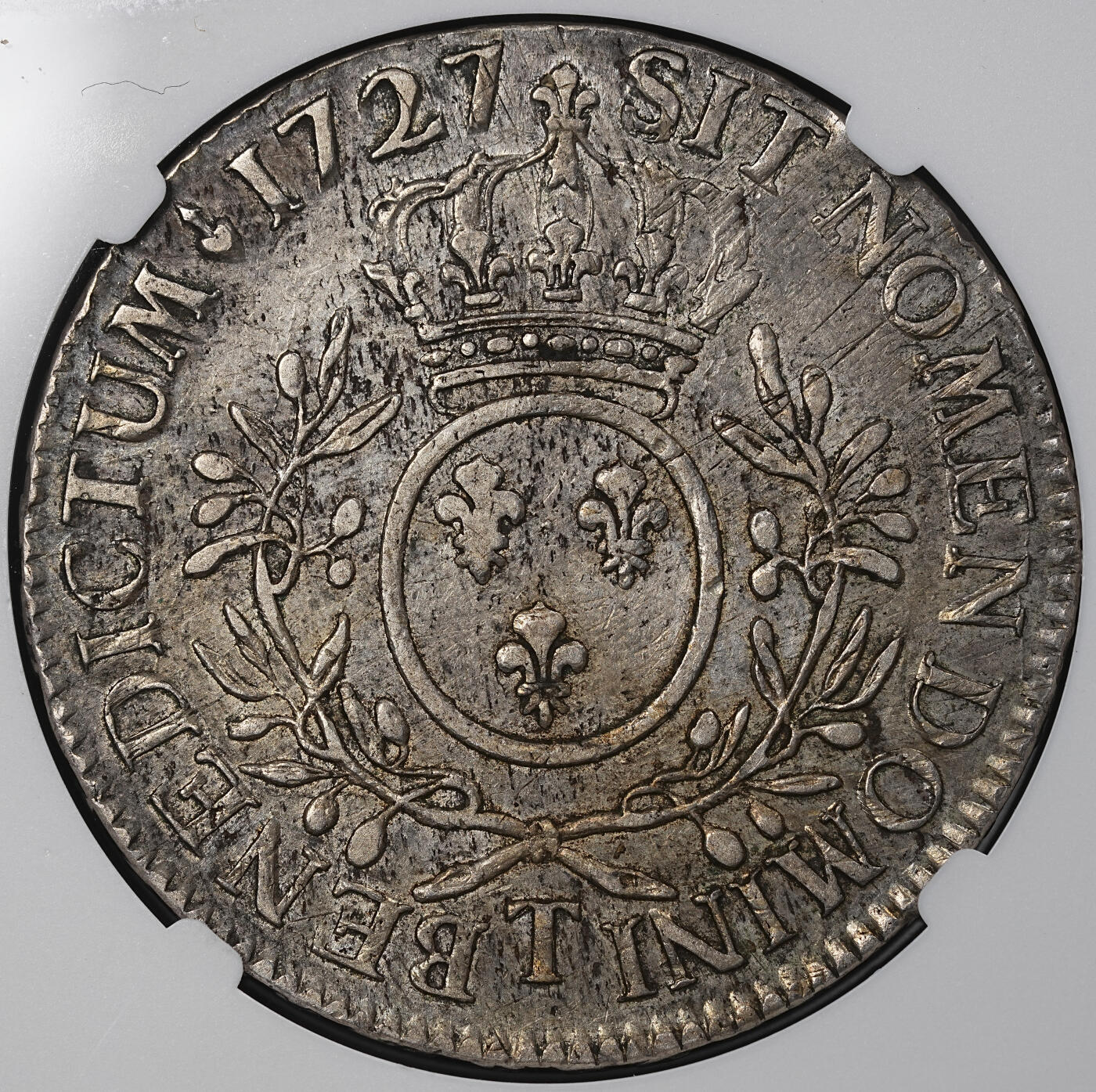 修遠堂世界钱币第一百期 NGC XFD 1727年法国埃居大银币 T厂铭