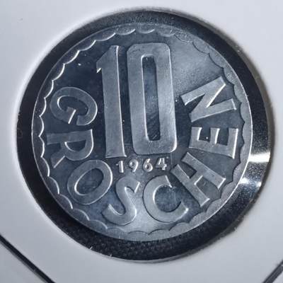 沼泽如烟--第953场 - 奥地利1964年10格罗申精制币