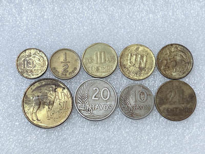 第一海外回流一元起拍收藏 散集专场  第286期 - 秘鲁硬币 9枚