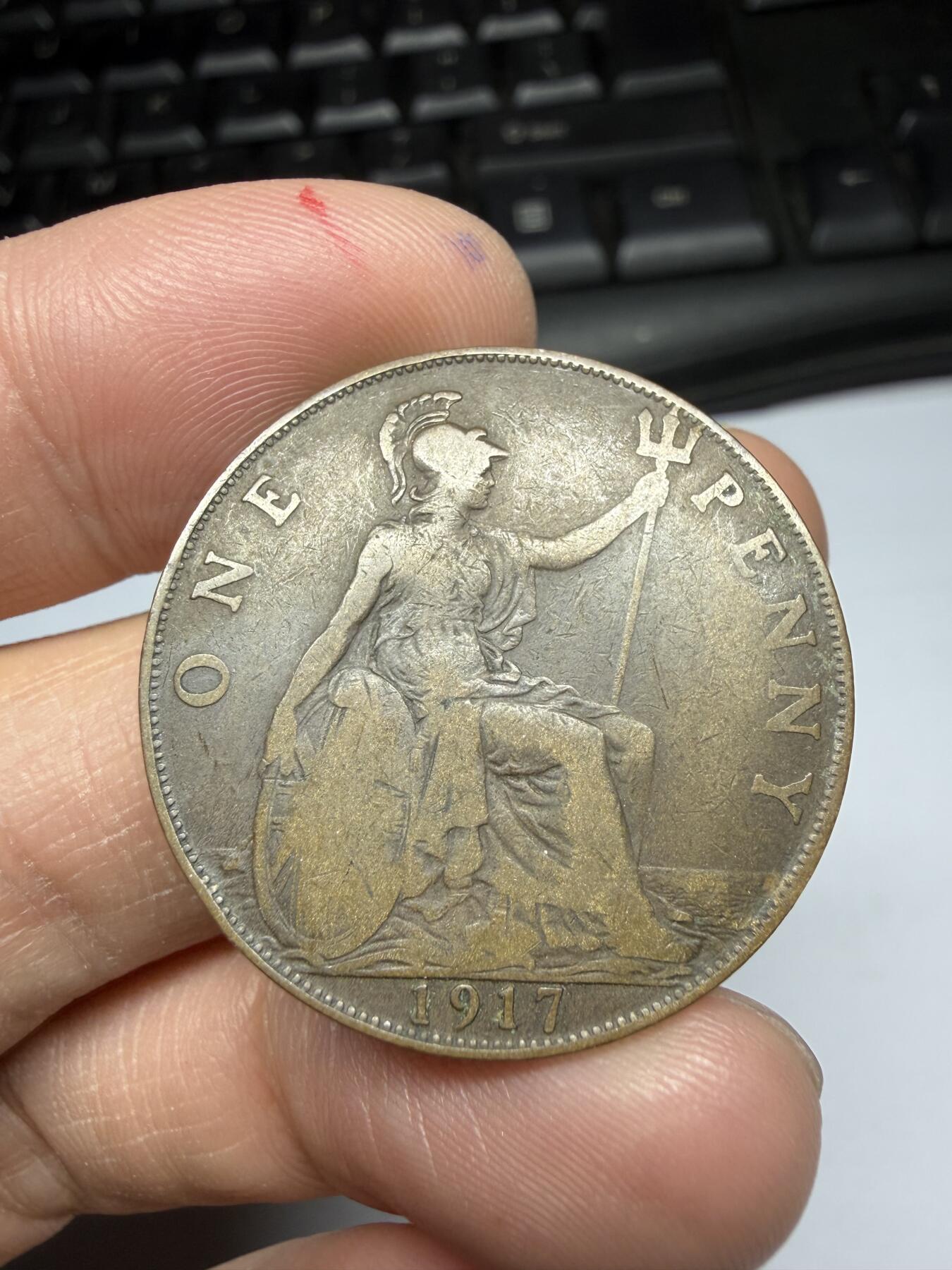 2026年集古藏今外币拍卖第一期-第2场—（总第299拍），可以寄存60天，满160元包邮。 1917年英国1便士