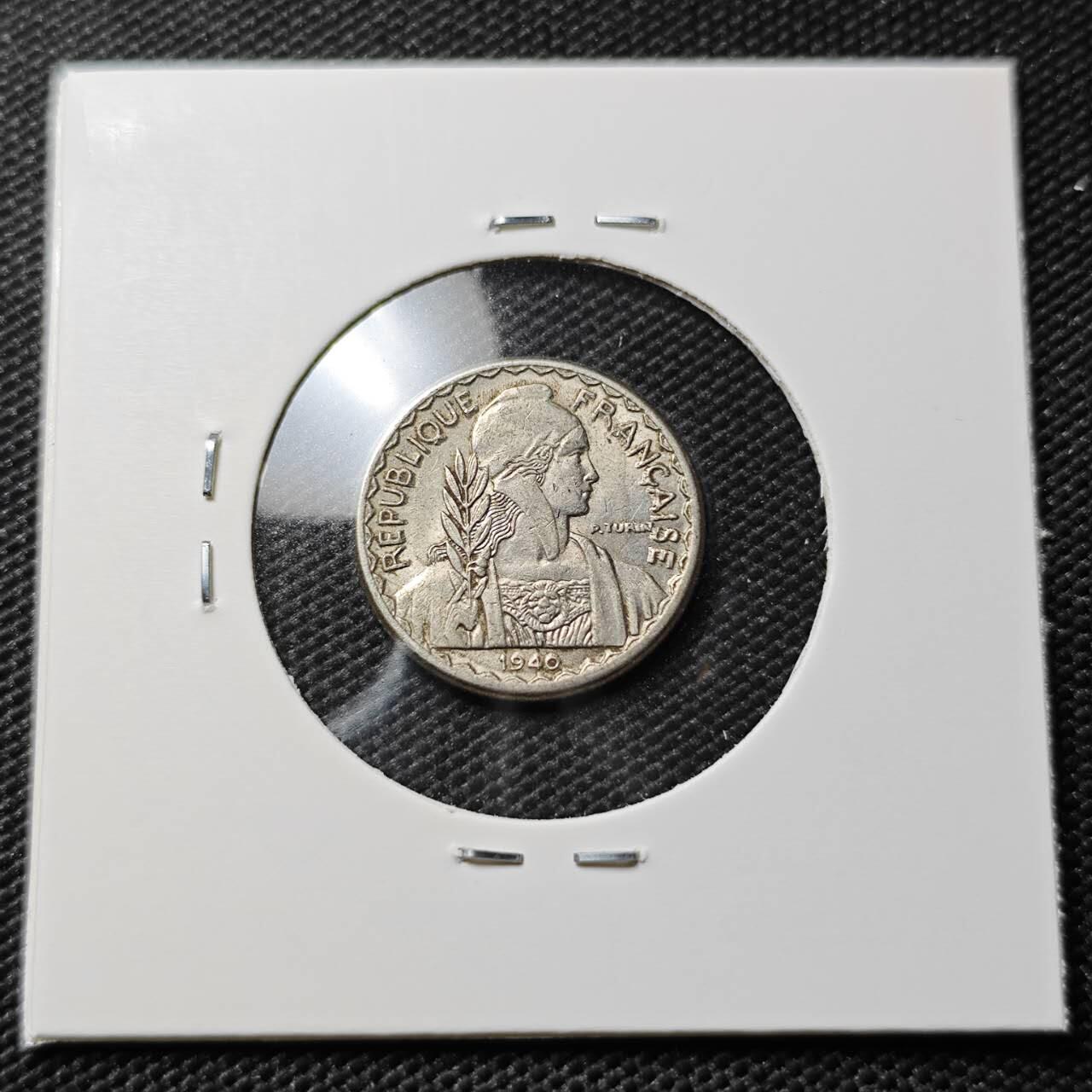 KK钱币收藏小铺  第385期  2月预留时间 周末发货  1940法属印支10分