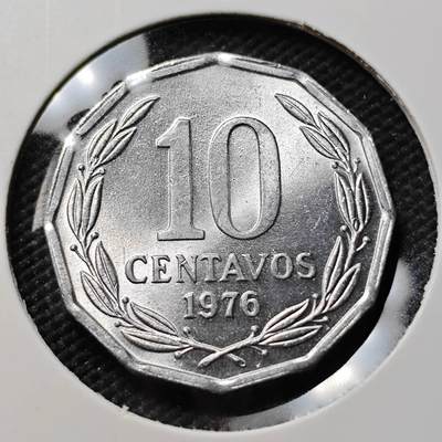 KK钱币收藏小铺  第385期  2月预留时间 周末发货 -  1976智利10分 好品