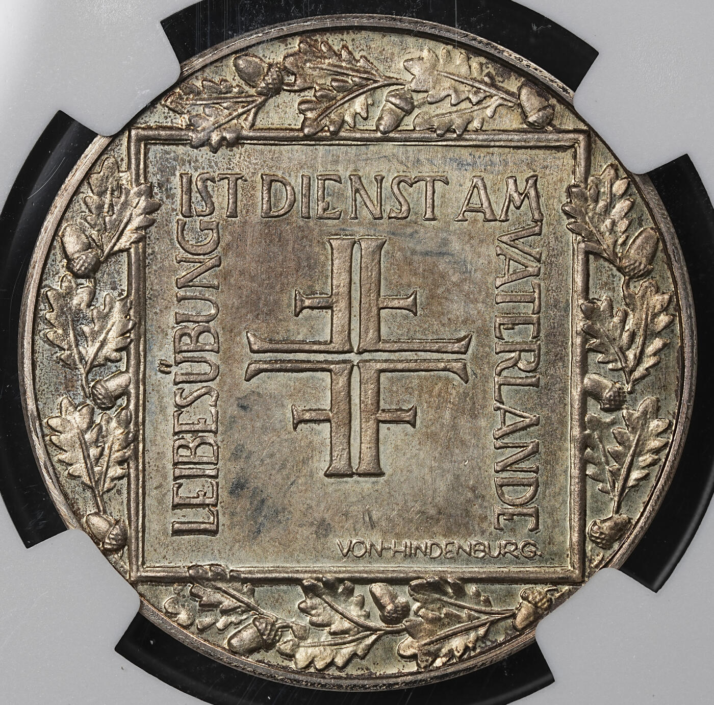 修遠堂世界钱币第一百期 NGC MS64  1928年德国魏玛共和国发行-弗里德里希・路德维希・雅恩诞辰 150周年纪念银章