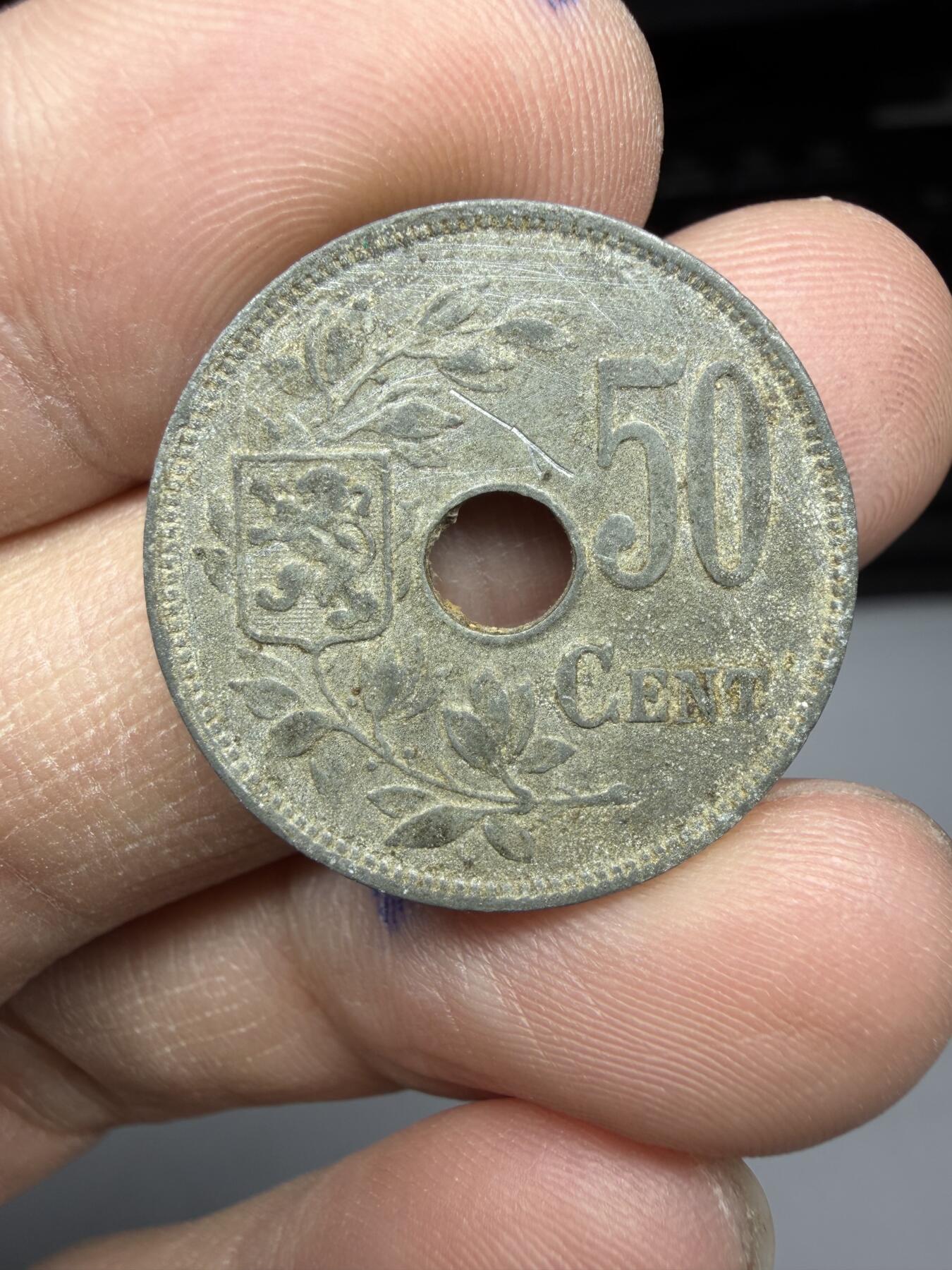 2026年集古藏今外币拍卖第一期-第2场—（总第299拍），可以寄存60天，满160元包邮。 1918年比利时50分