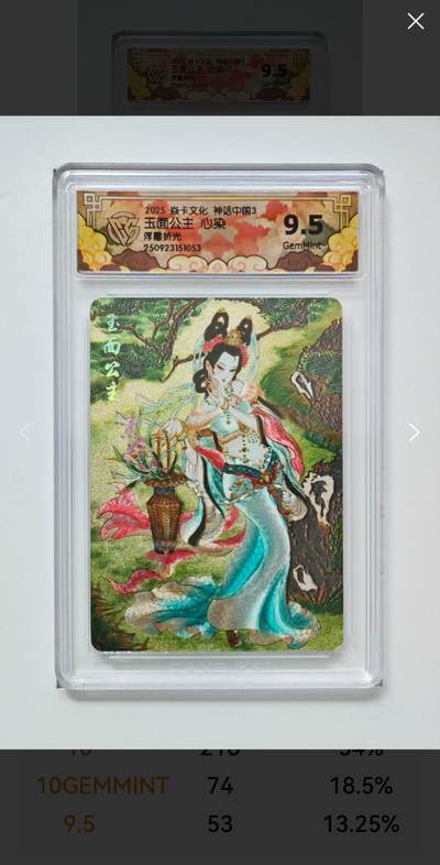 阳大大卡牌拍卖第91期（持续收拍品，周二晚上九点截拍，进群福利早知道） - 【浮雕折光】焱卡文化 神话中国3 心染 玉面公主 053