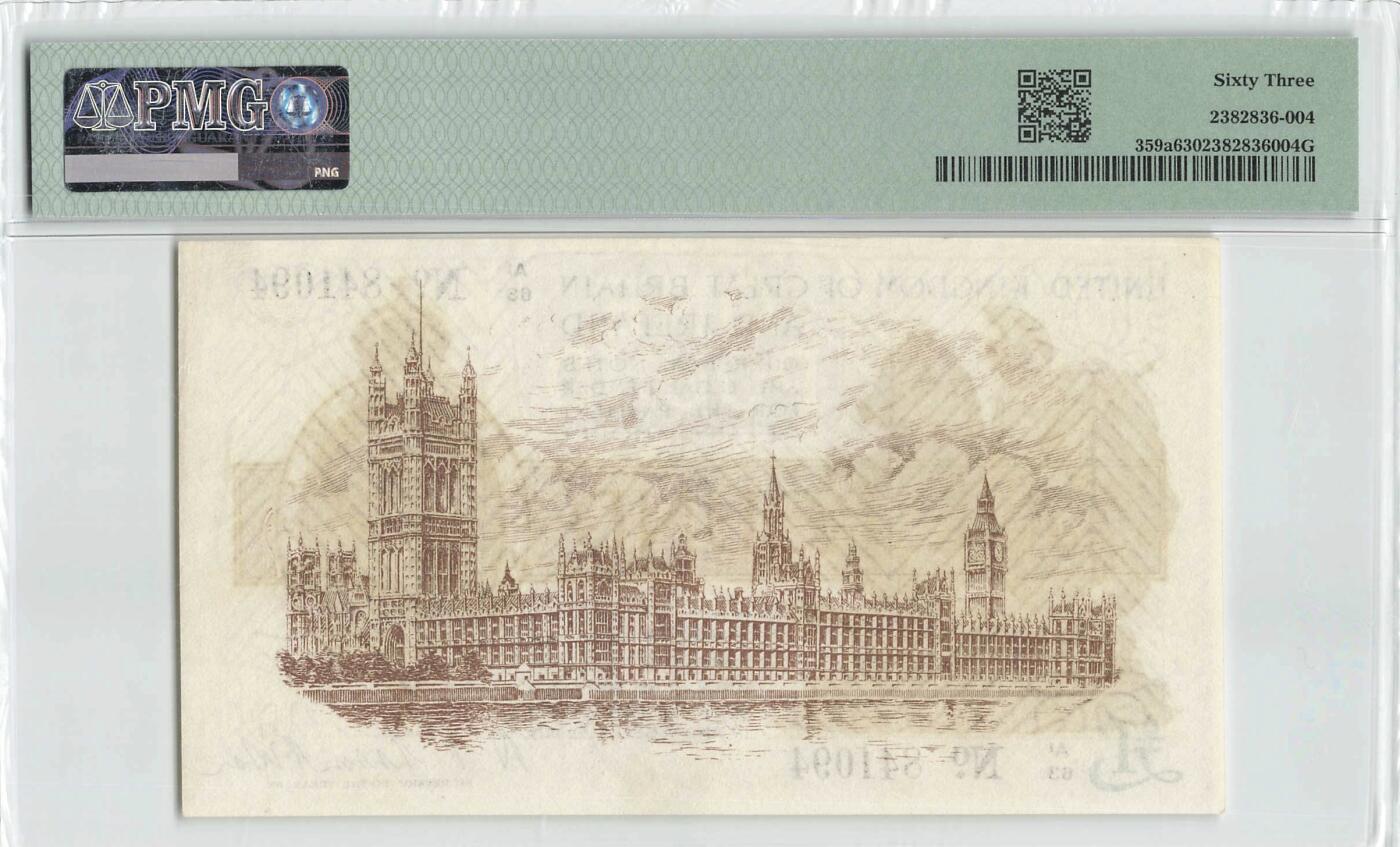 小福收藏拍卖第200期 【庆典场 中拍就有好礼相赠】评级币精选场 本期有捷克斯洛伐克20年100克朗慕夏作品大珍 69分倒置百位号布隆迪世界最大纸币  35年版加拿大经典 苏格兰格拉斯哥大学500年纪念钞倒置小号 卡塔尔80年100里亚尔冠军分 美国教育券 意大利拉斐尔 乌克兰 库克群岛 墨西哥 南斯拉夫 亚美尼亚等多国精美高分珍稀老钞精品纸币 英国 1922-23年 1镑 乔治五世和威斯敏斯特教堂 PMG63