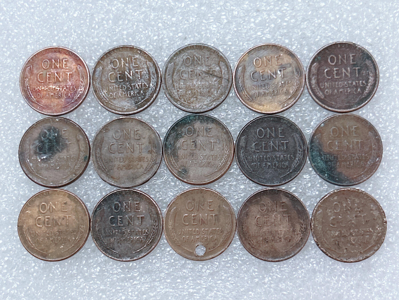 第一海外回流一元起拍收藏 散集专场  第286期 美国麦穗版5分铜币 15枚