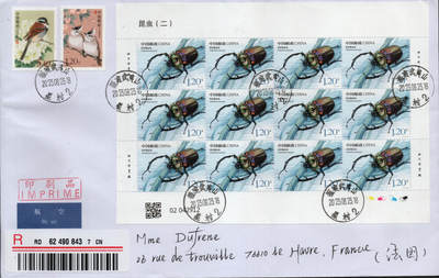 2026年01月10日19:30海外、大陆、澳门、香港邮政精品首日实寄封拍卖专场 2023中国《昆虫(二)》自然封首日实寄封