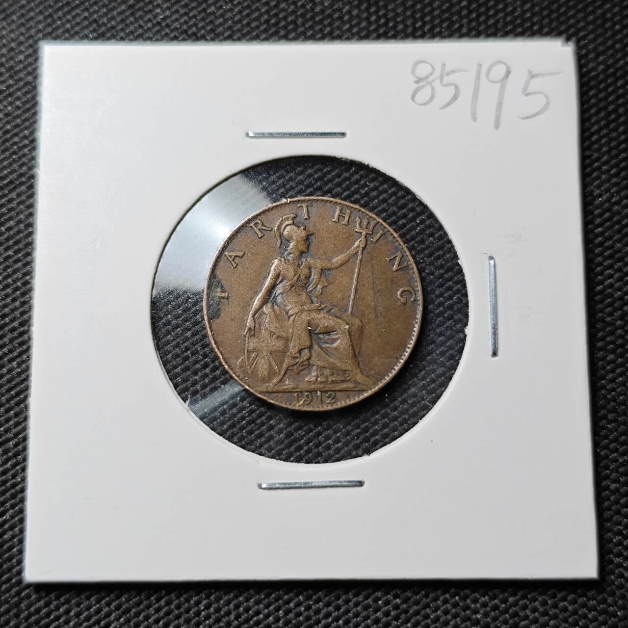 KK钱币收藏小铺  第385期  2月预留时间 周末发货  英国1法新铜币