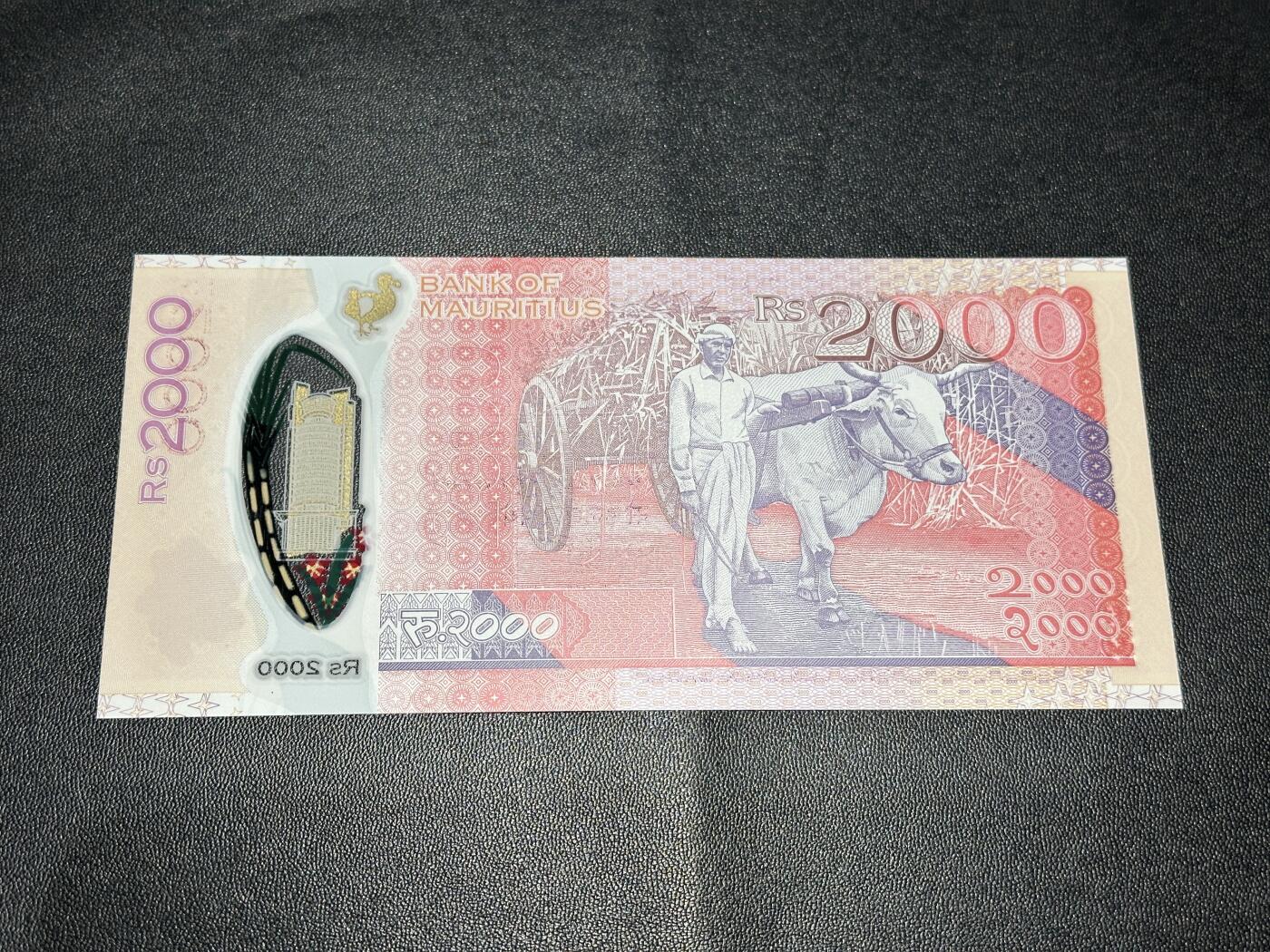 《外钞收藏家》第五百九十九期（畅拍场）（本平台长期征集拍品、欢迎藏友们联系合作） 2018年毛里求斯2000卢比 全新UNC