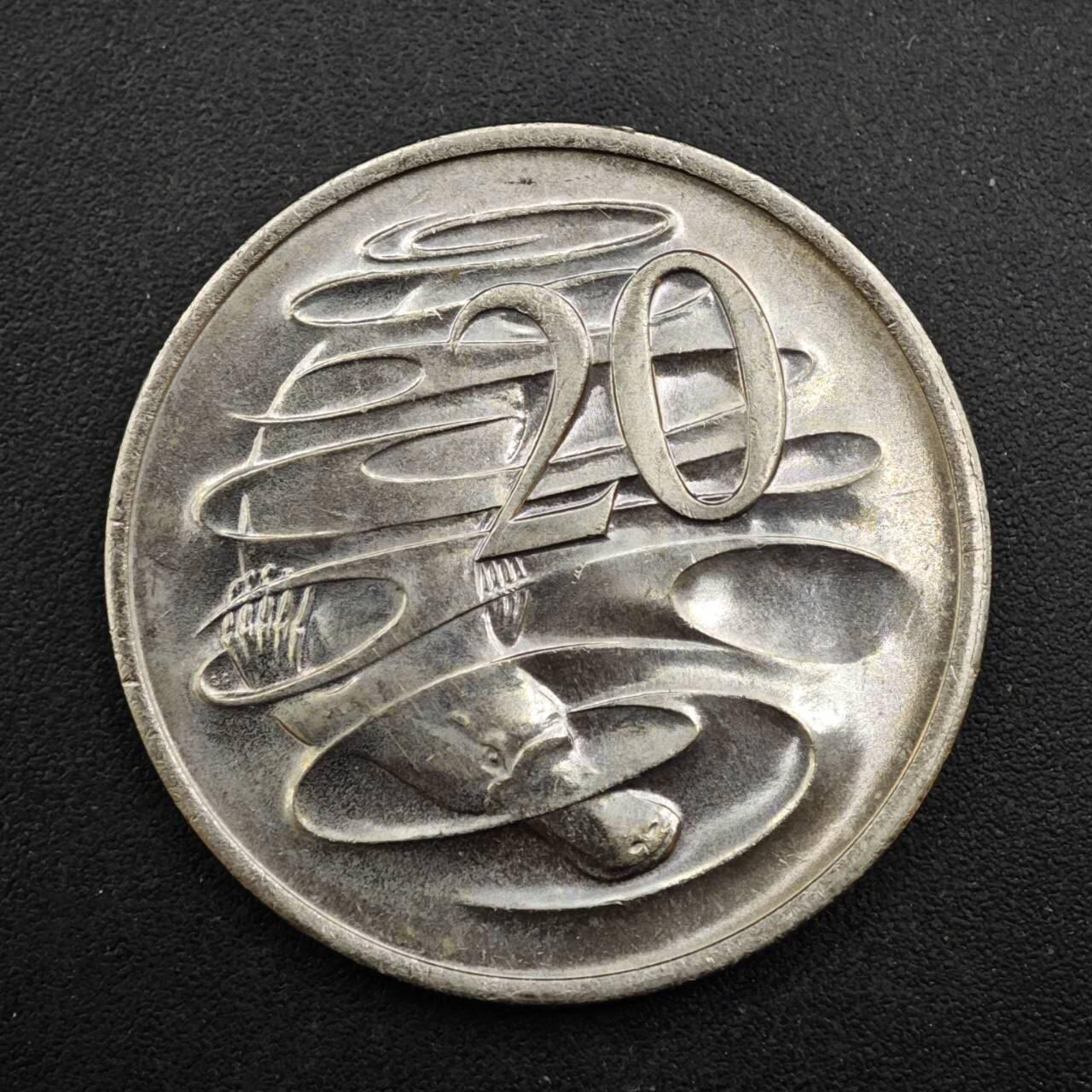 【淘币小摊】限时拍第八百四十拍  散币银币场  满百包邮可预留两周  周一统一发货  澳大利亚1972年20分