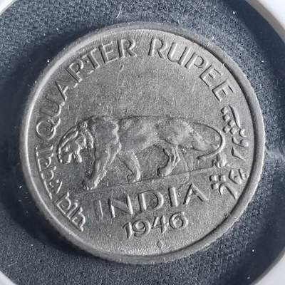 沼泽如烟--第952场 - 英属印度1946年四分之一卢比