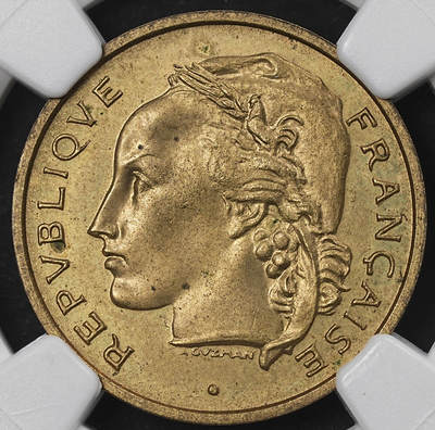 修遠堂世界钱币第一百期 - NGC MS65 1950年法国20法郎样币 ESSAI