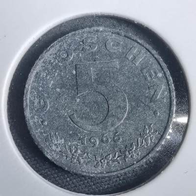 沼泽如烟--第953场 - 奥地利1966年5格罗申精制币