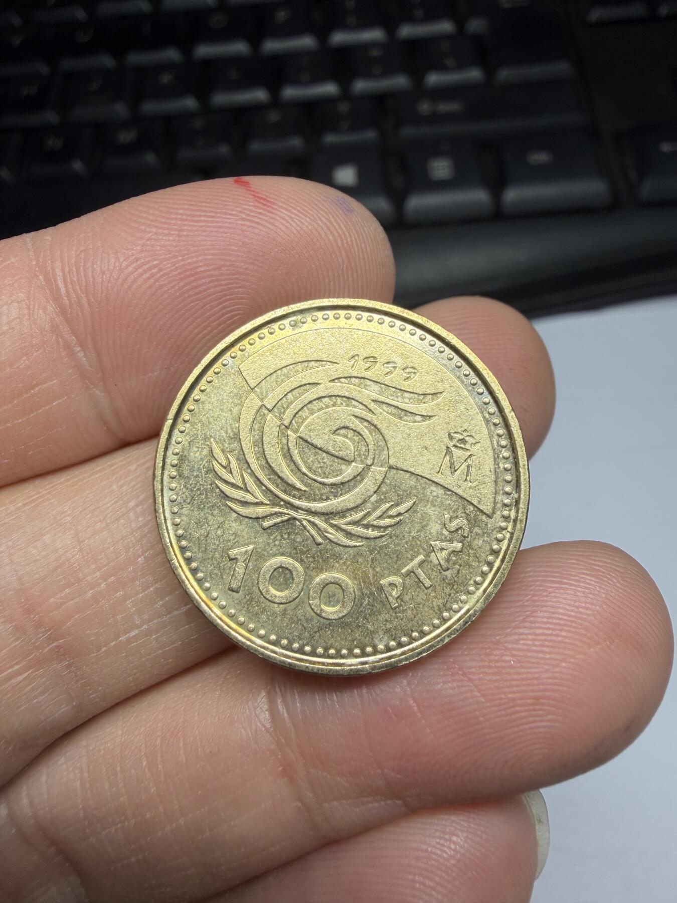 2026年集古藏今外币拍卖第一期-第2场—（总第299拍），可以寄存60天，满160元包邮。 1999年西班牙100比塞塔