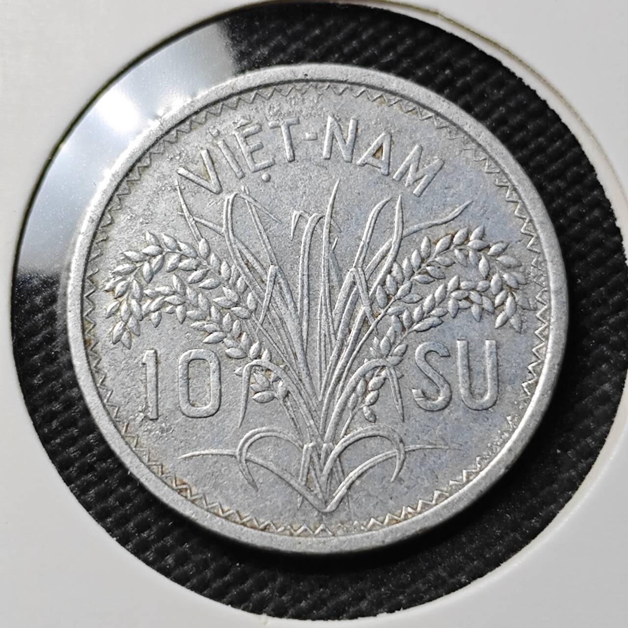 KK钱币收藏小铺  第385期  2月预留时间 周末发货  1953南越三姐妹10SU