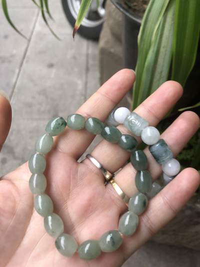 老坑油青橄榄珠手链…油性十足 - 老坑油青橄榄珠手链…油性十足