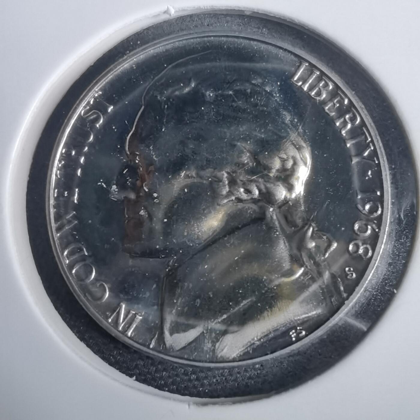 沼泽如烟--第953场 美国1968年五分精制币