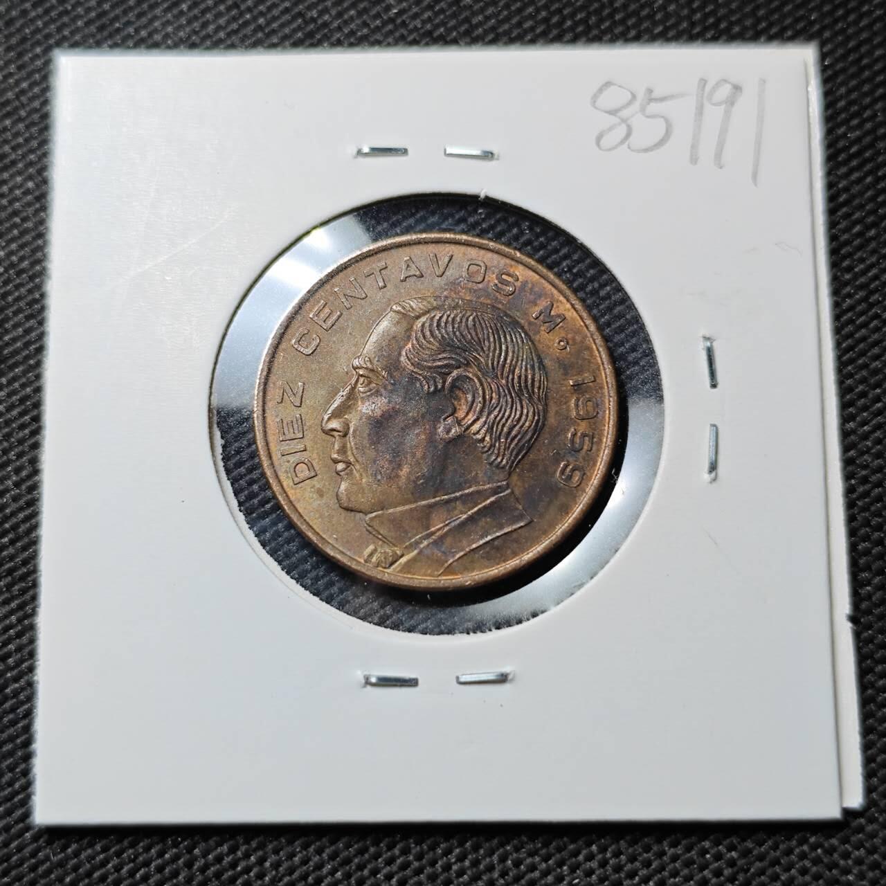 KK钱币收藏小铺  第385期  2月预留时间 周末发货  墨西哥10分铜币