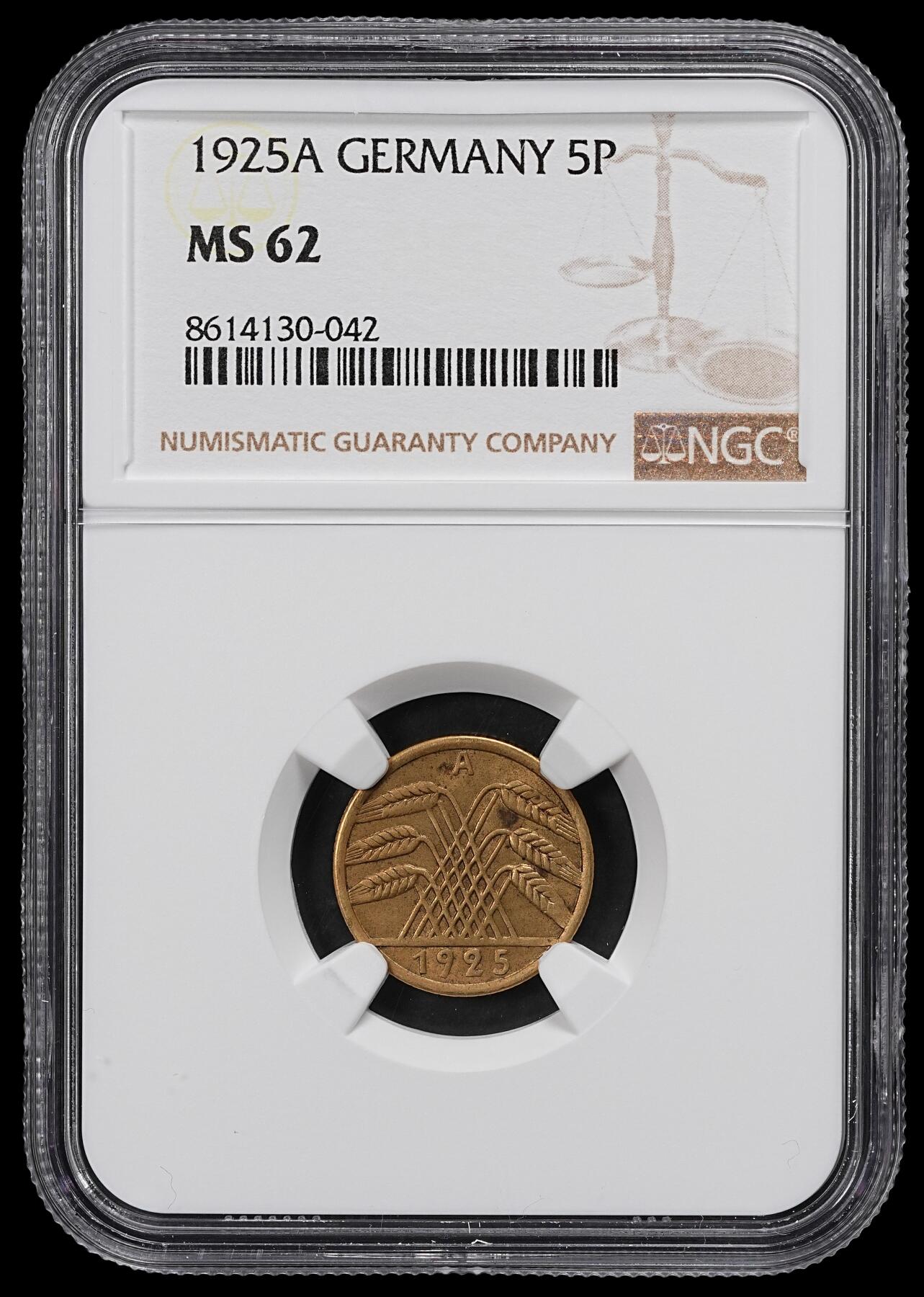 修遠堂世界钱币第一百期 NGC评级 德国近代硬币6枚