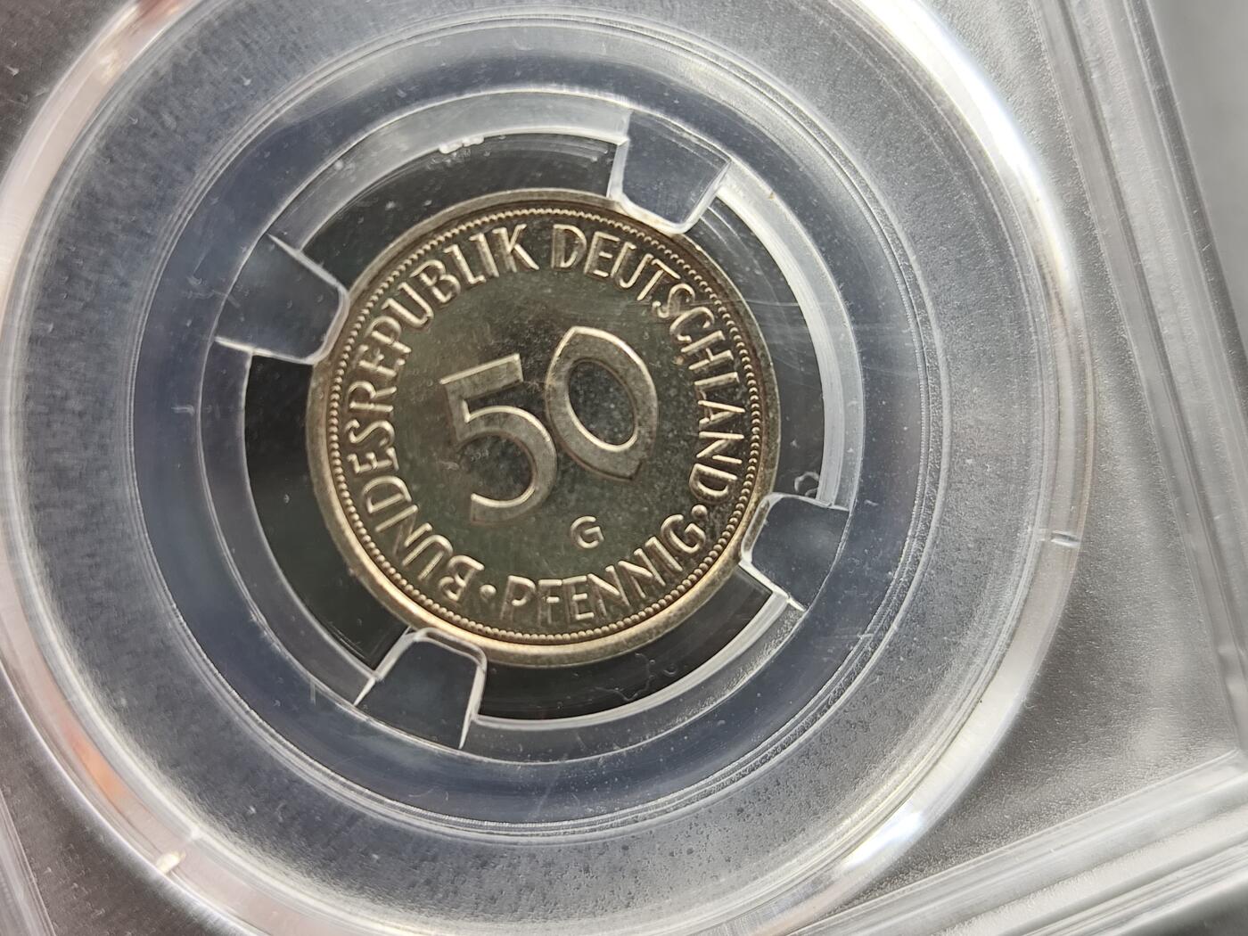 1月6日徽章钱币专场 众诚评级 联邦德国50芬妮硬币
