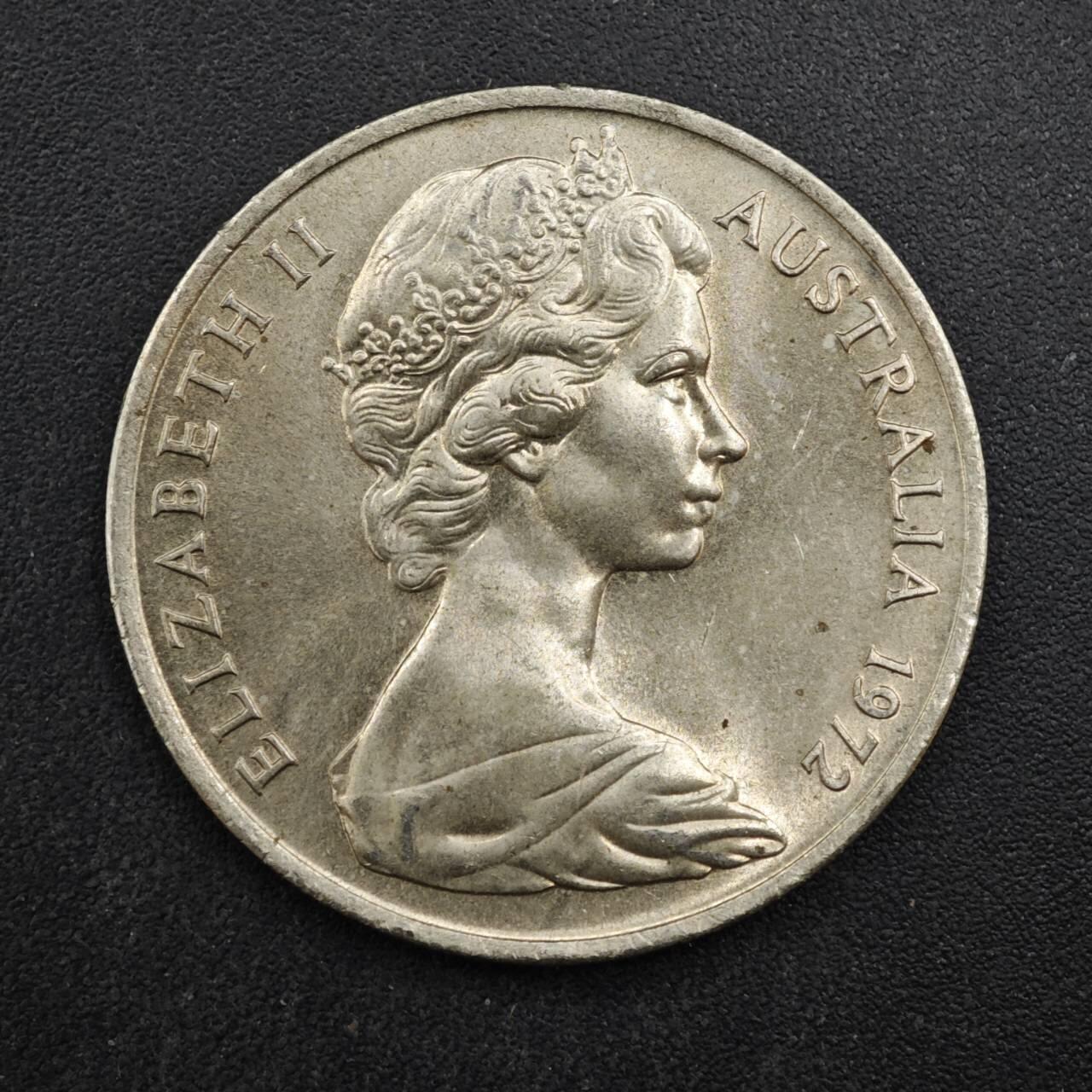 【淘币小摊】限时拍第八百四十拍  散币银币场  满百包邮可预留两周  周一统一发货  澳大利亚1972年20分