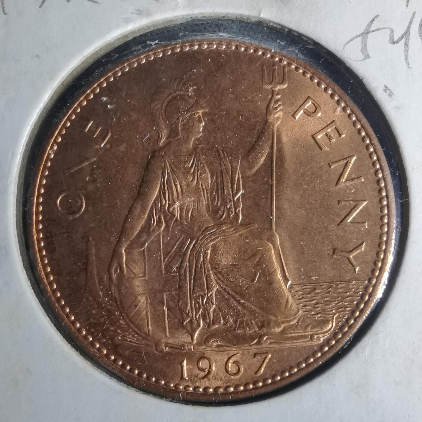 沼泽如烟--第952场 英国1967年1便士