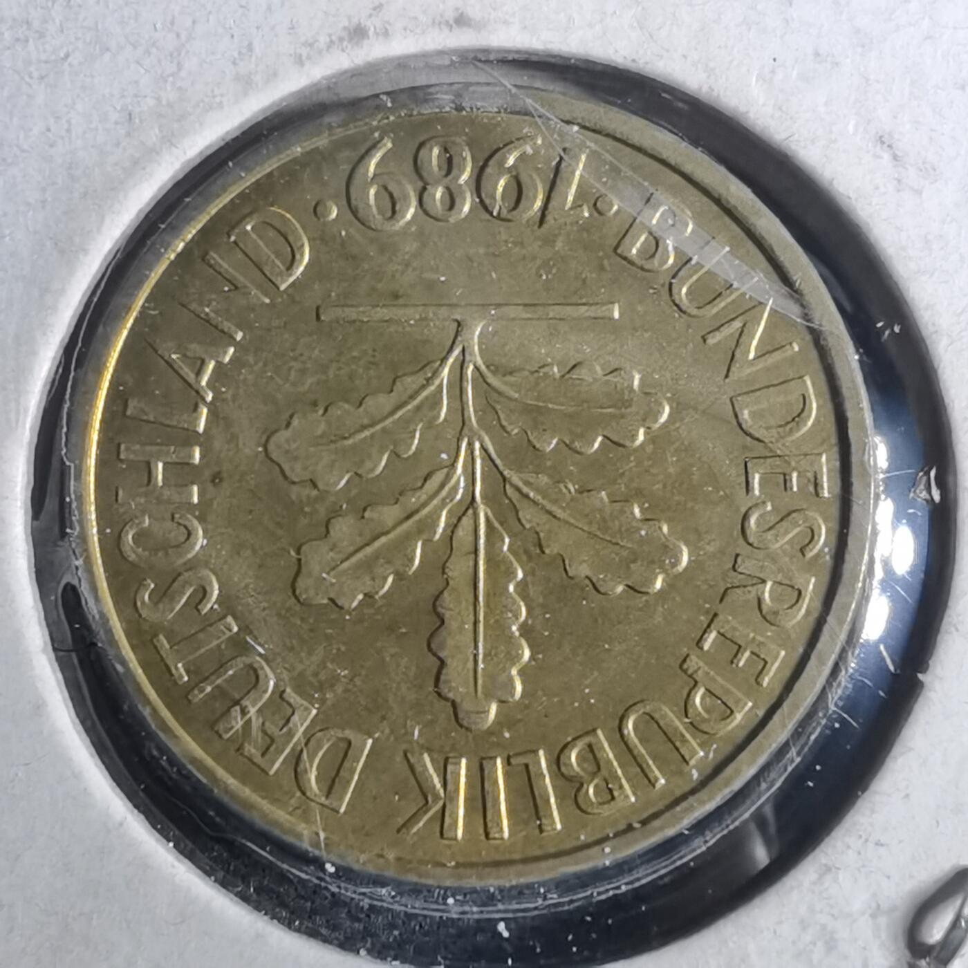 沼泽如烟--第952场 德国1989年份5芬尼