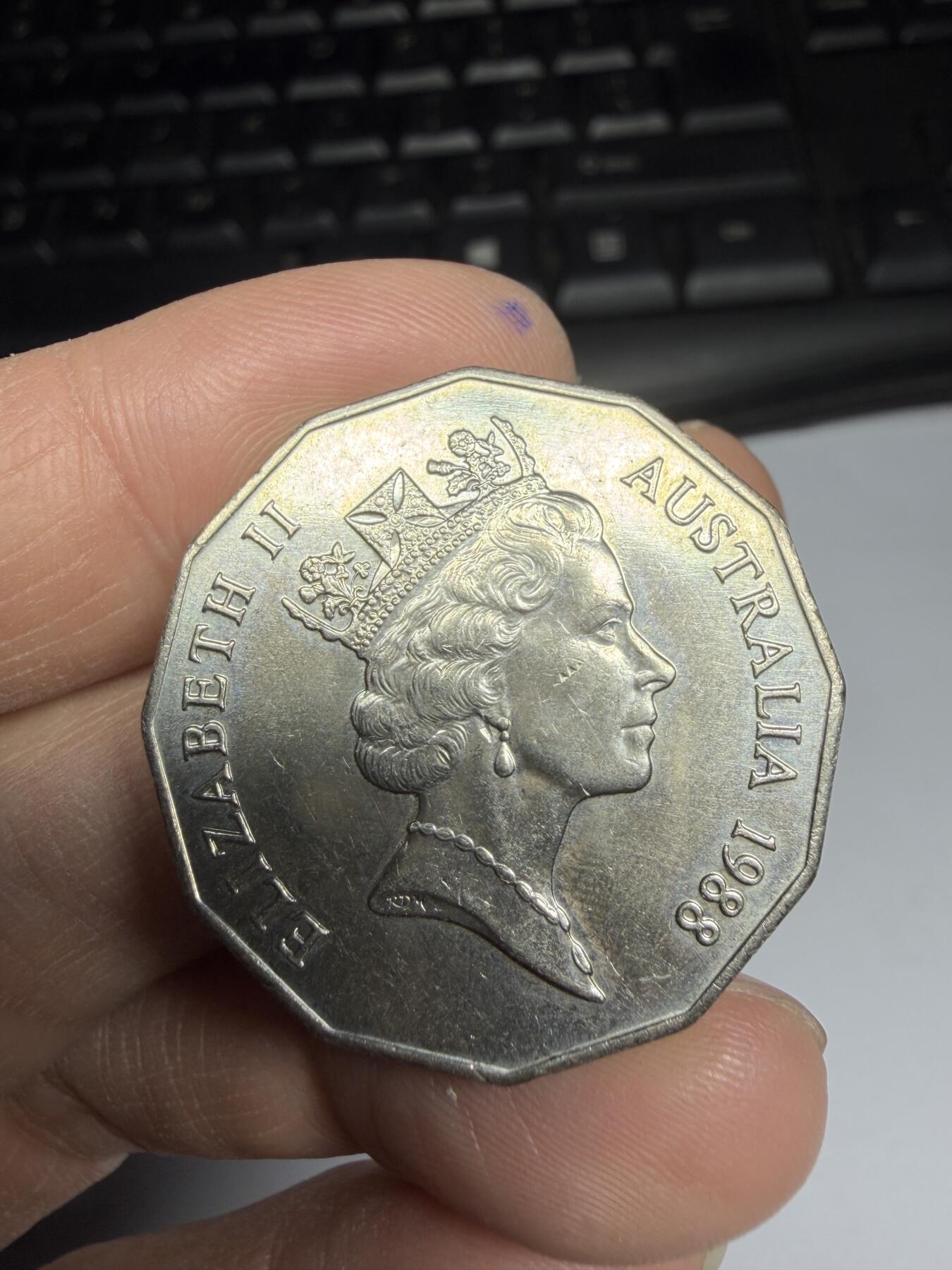 2026年集古藏今外币拍卖第一期-第2场—（总第299拍），可以寄存60天，满160元包邮。 1988年澳大利亚50分