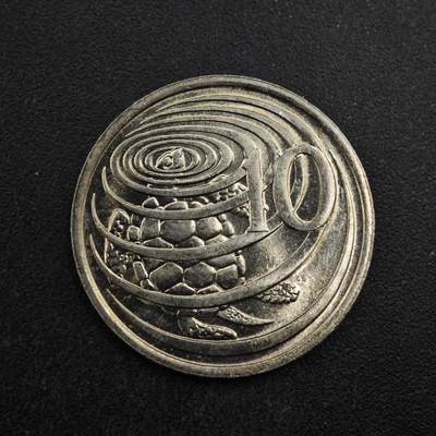 【淘币小摊】限时拍第八百四十拍  散币银币场  满百包邮可预留两周  周一统一发货  - 开曼1987年10便士