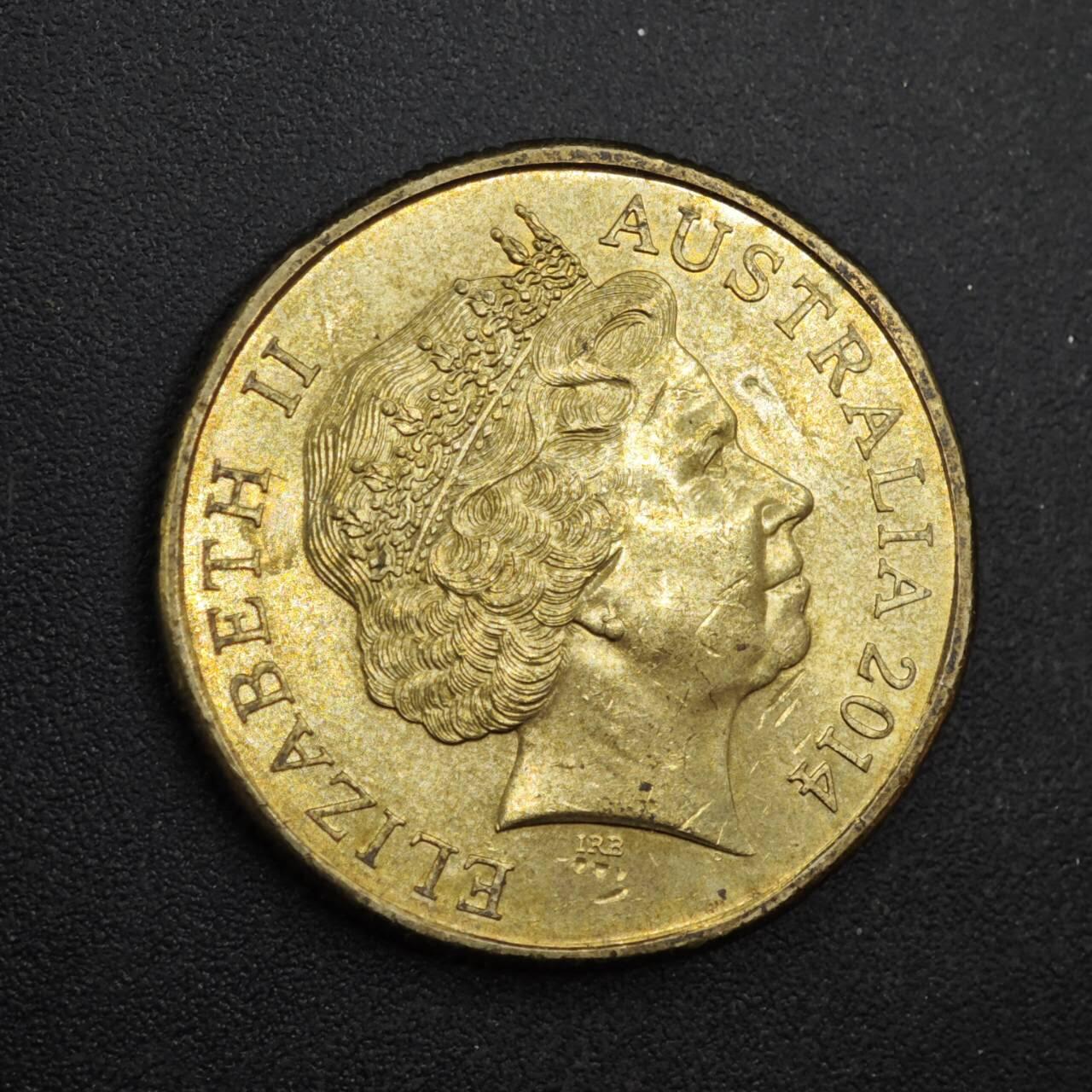 【淘币小摊】限时拍第八百四十拍  散币银币场  满百包邮可预留两周  周一统一发货  澳大利亚2014年1元纪念币