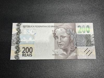 《外钞收藏家》第五百九十九期（畅拍场）（本平台长期征集拍品、欢迎藏友们联系合作） - 2020年巴西200里亚尔 A冠 无47 全新UNC