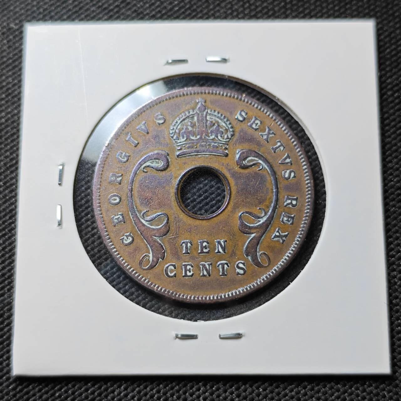 KK钱币收藏小铺  第385期  2月预留时间 周末发货  1952英属东非10分