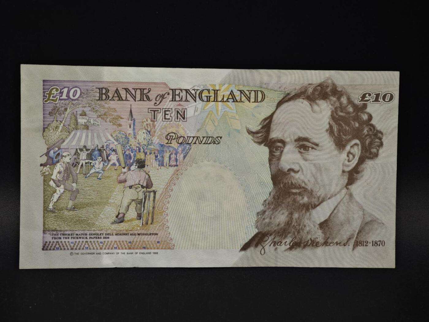 【淘币小摊】限时拍第八百四十二拍  纸币场  满百包邮可预留两周  周一统一发货  英国英格兰银行10镑纸币【有折】