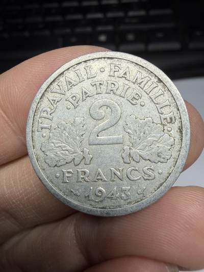 2026年集古藏今外币拍卖第一期-第2场—（总第299拍），可以寄存60天，满160元包邮。 - 1943年法国2法郎