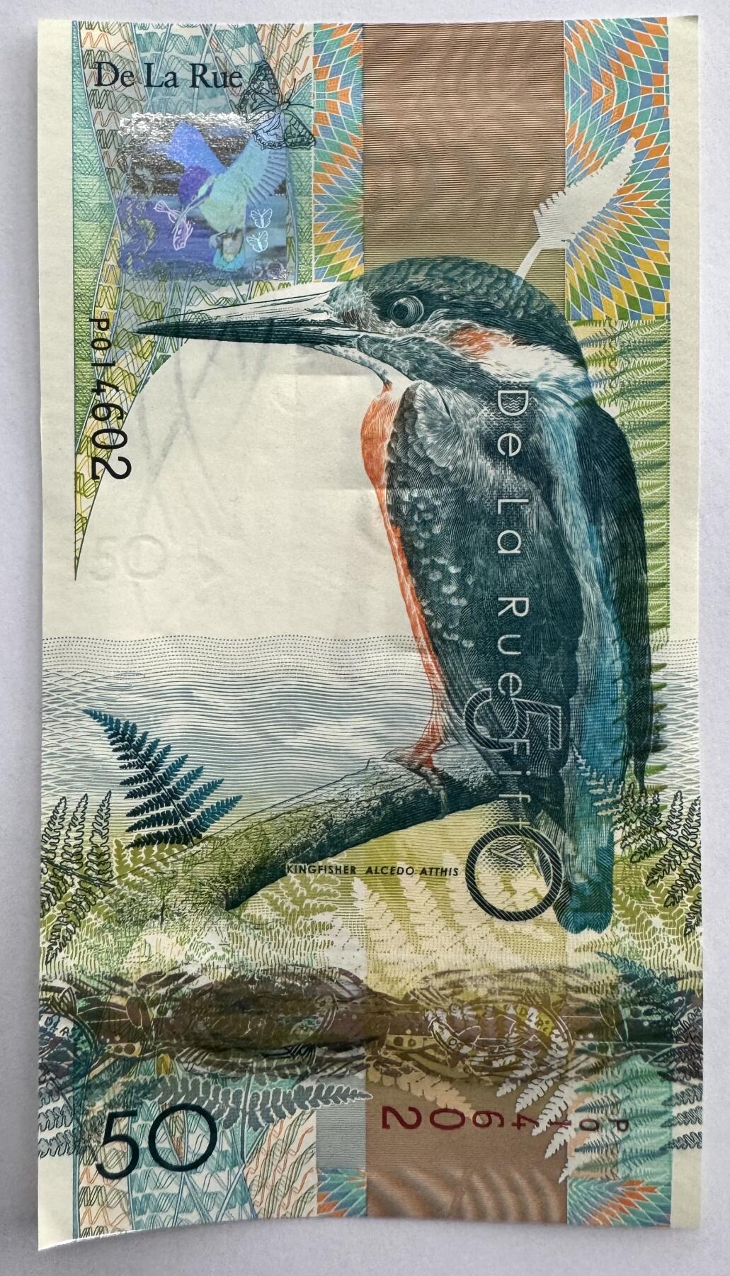 2026第1场（总第228期）：精品测试钞、外钞、塑料钞、连体钞综合场 德纳罗DLR “翠鸟”Optiks窗口测试钞UNC（有机压痕）