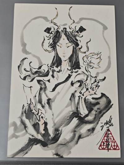 玩卡战线手绘+国潮卡大甩拍第47期（周四晚10点半截拍）请寄存过多的卡友准许发货哇！ - 【手绘大卡】启读-沈鑫绘哪吒手绘大卡