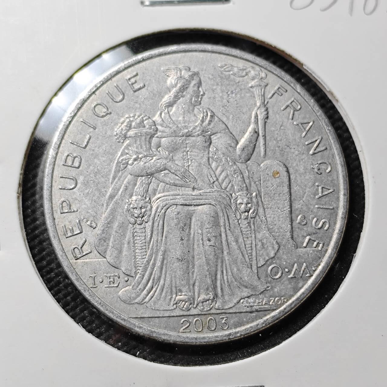 KK钱币收藏小铺  第385期  2月预留时间 周末发货  2003法属新喀里多尼亚5法郎