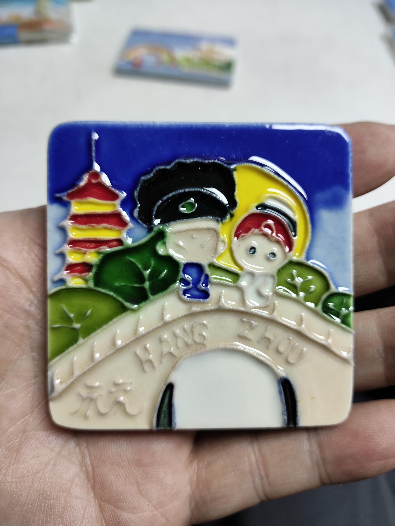 风光无限-精美冰箱贴 杭州-断桥会（陶瓷）