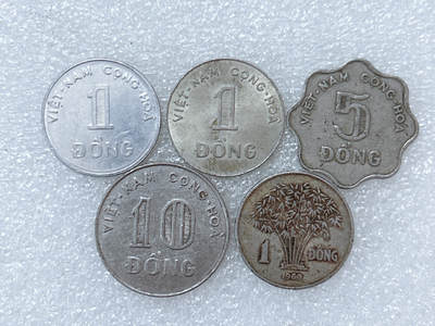 第一海外回流一元起拍收藏 散集专场  第286期 - 越南硬币 5枚