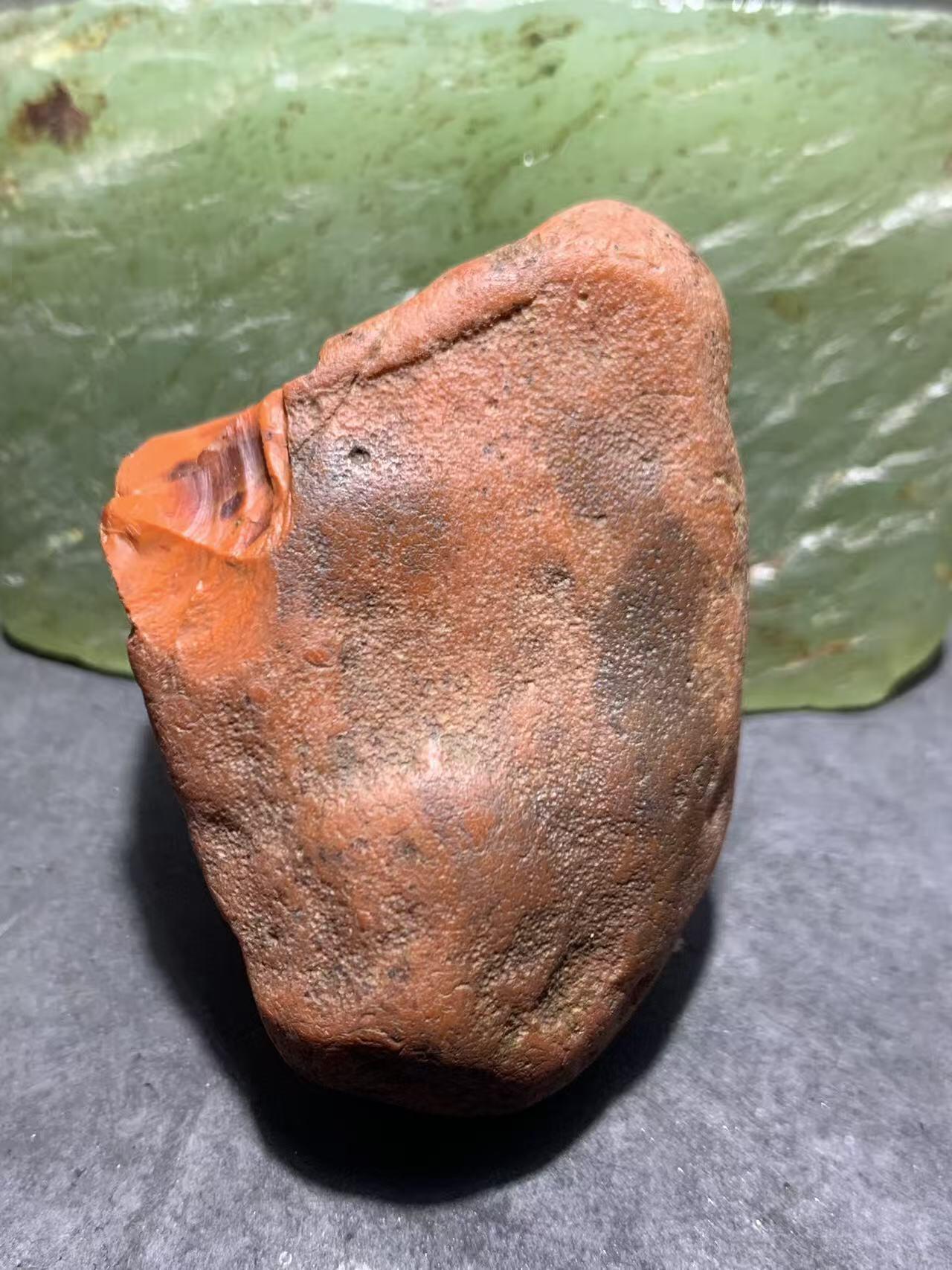 精美红皮冻红开窗料南红玛瑙原石一颗